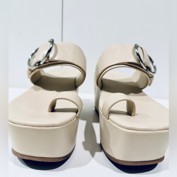 Zara surplus leather wedge sandals in cream white size US 6.5. / Euro 37 - Picture 7 of 15
